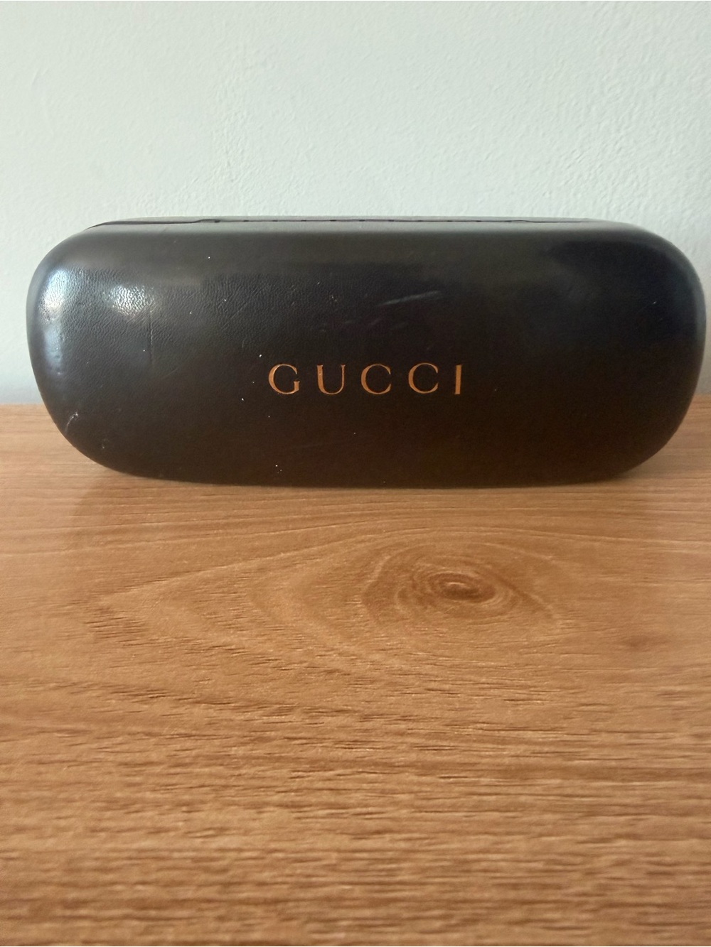 Gucci Black Eyewear Case with Gold Logo just case